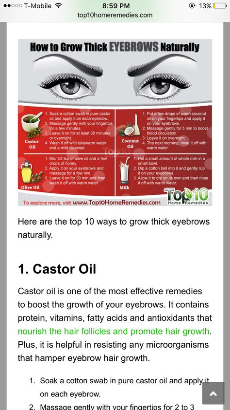 http://www.top10homeremedies.com/how-to/grow-thick-eyebrows-naturally.html Eyebrow Growth Remedies, Eyebrows Thick, Eyebrow Oil, Thicker Eyebrows Naturally, Grow Eyebrows Thicker, Thick Brows, Eyebrow Growth, Thick Eyebrows, How To Get Thick