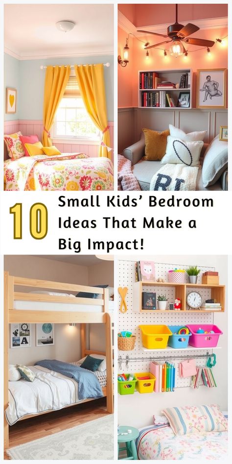 Smart storage, cozy corners, and space-saving layouts—these 10 small kids’ room ideas have it all! Mid Century Modern Childrens Room, Organize Girls Bedroom, Girls Room Ideas Small Spaces, Small Girls Room Ideas, Kids Room Organization Small Spaces, Girls Small Bedroom Ideas, Small Kids Rooms, Small Bedroom Kids, Small Girls Bedroom