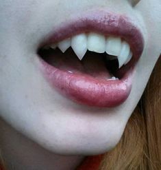 Fake Fangs, Teeth Aesthetic, Fake Teeth, Vampire Fangs, Vampire Teeth, Nails Halloween, Aesthetic Women, Body Mods, Red Aesthetic