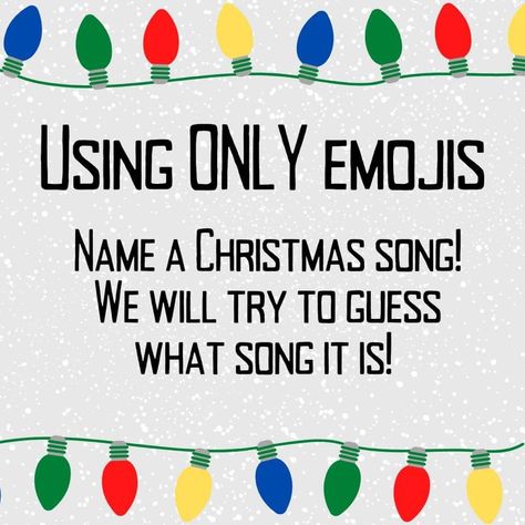 Christmas Facebook Games Interactive, Song Emoji, Games Social Media, Facebook Party Games, Facebook Group Games, Interactive Post, Sweet Memes, Emoji Game, Fb Games