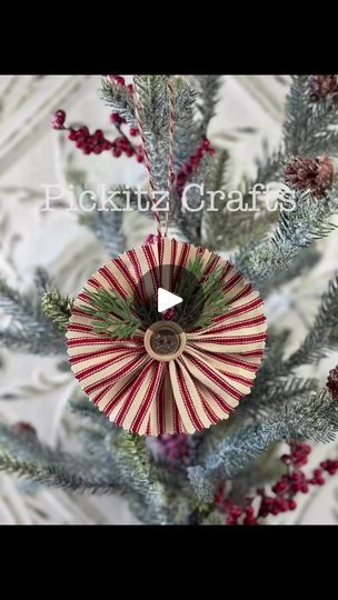 6.3K views · 204 reactions | Quick and easy ornaments made with pillow ticking fabric. So fun to make! | Pickitz Crafts | Pickitz Crafts · Original audio Ticking Stripe Christmas Decor, No Sew Quilted Ornaments Tutorials, No Sew Ornaments Fabric Balls, Homespun Fabric Christmas Ornaments, Red Ticking Christmas Pillows, Easy Ornaments, Ticking Fabric, Ticks, How To Make Ornaments