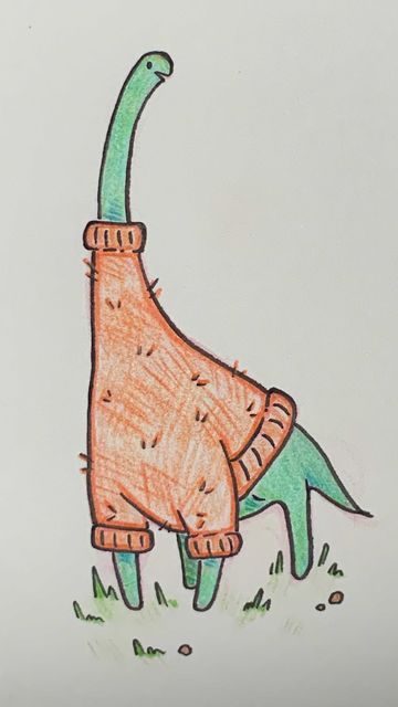 Dino Doodle, Dino Drawing, Doodle Sketchbook, Happy Doodles, Dinosaur Drawing, Animal Illustration Art, Cute Sketches, Background Drawing, Halloween Drawings