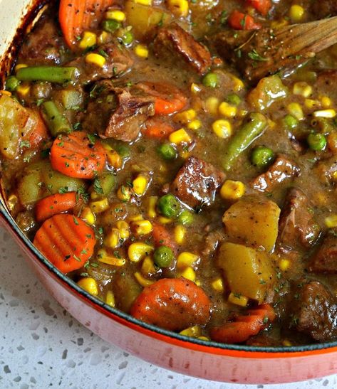 Mulligan Stew #stew #mulligan stew #mulligan stew recipe #what is mulligan stew #authentic mulligan stew #justapinchrecipes Mulligan Stew, Best Cornbread Recipe, Beef Potatoes, Small Town Woman, Easy Beef Stew, Italian Spices, Stew Meat, Tasty Kitchen, Tender Beef