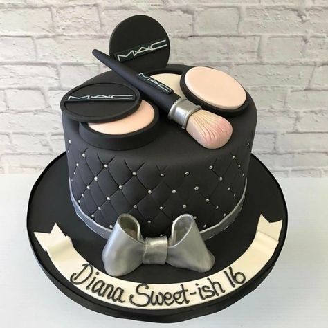 Cosmetic Cake Ideas, Make Up Torte, Cosmetics Cake, Nail Polish Cake, Chanel Birthday Cake, Cake Designs For Girl, Makeup Cake, Designer Cake, Artist Cake