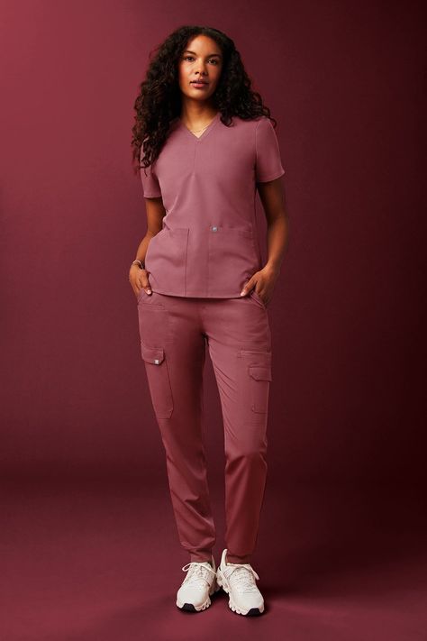 Method 2-Pocket Top + Evoke Cargo Jogger Fabletics female Activewear >> Scrubs >> Kits >> Product Feed regular Cna Outfits Scrubs, Nursing Scrubs Outfits, Scrubs Uniform Cute, Nurse Outfit Scrubs, Fun Scrubs, Plus Size Baddie, Stylish Scrubs, Medical Scrubs Outfit, Plus Size Baddie Outfits