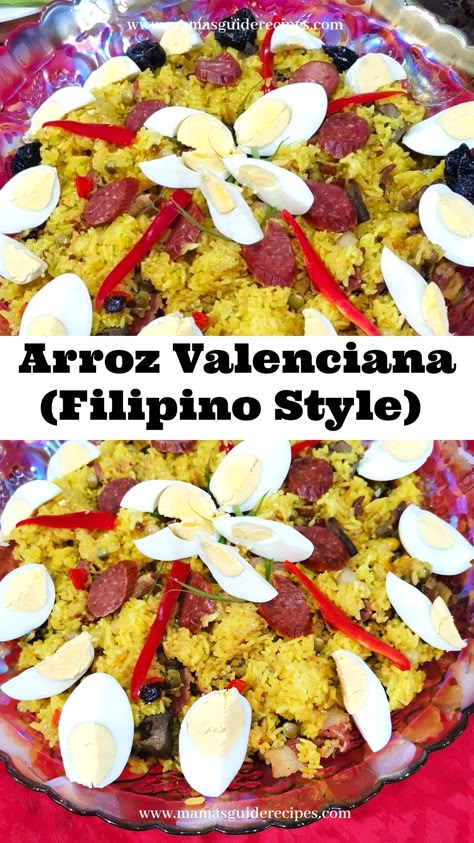 Arroz Valenciana (Filipino Style) Siopao Asado Recipe, Valenciana Recipe, Guisado Recipe, Menudo Recipe, Barbeque Pork, Pork Broth, Barbeque Recipes, Filipino Style, Filipino Dishes