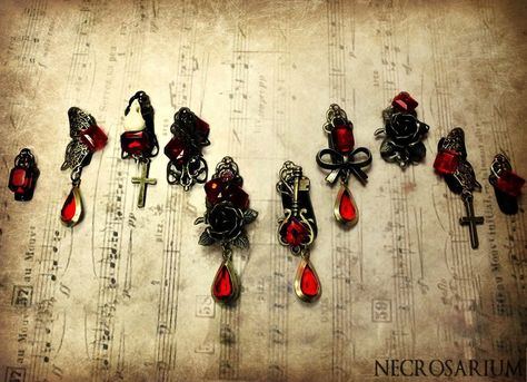 Goth Goth Nails, Gothic Earrings, Nails Short, Visual Kei, Black White Red, I Can, Nail Designs, Art Drawings, Deviantart