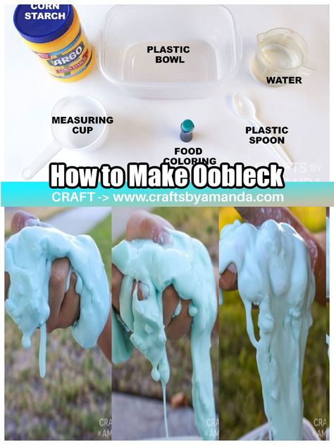 Things I Love by Amanda Formaro - How To Make Oobleck! CRAFT HERE! --> https://buff.ly/45W4n4O Oobleck is a non-Newtonian fluid that can be both a solid and a liquid. Popularized by Dr. Seuss, it will provide hours of endless sensory activity for the kids. | Facebook How To Make Oobleck, Newtonian Fluid, Non Newtonian Fluid, Sensory Activity, Plastic Spoons, Plastic Bowls, Things I Love, Sensory Activities, Dr Seuss