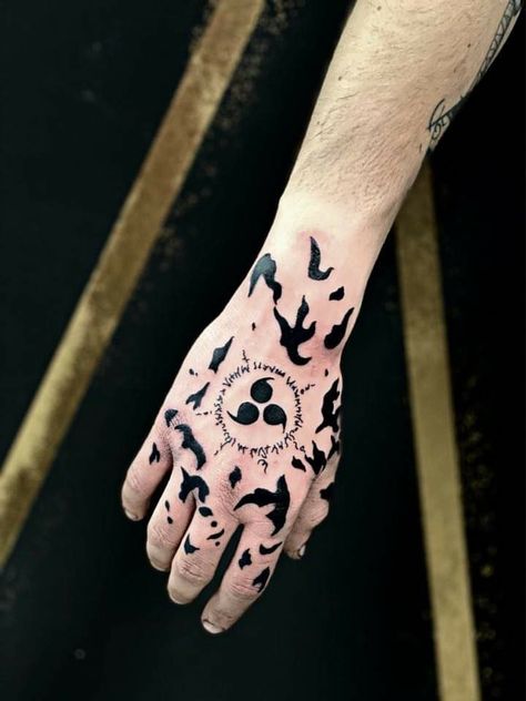 Hand tattoo curse mark sasuke naruto Tato Joker, Curse Mark Tattoo, Tato Naruto, Curse Mark, Mark Tattoo, Pretty Hand Tattoos, Naruto Tattoo, Small Tattoos For Guys, Hand Tattoos For Guys