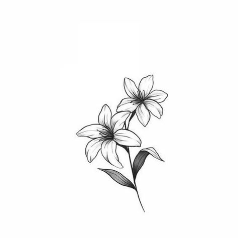 Small Lilly Tattoo, Small Lily Flower Tattoo, Small Lilly Flower Tattoo, Tattoos For Guys Neck, Women Neck Tattoo Ideas, Men Neck Tattoo Ideas, Male Neck Tattoo, Neck Tattoo Ideas Female, Tattoo Ideas Female Neck