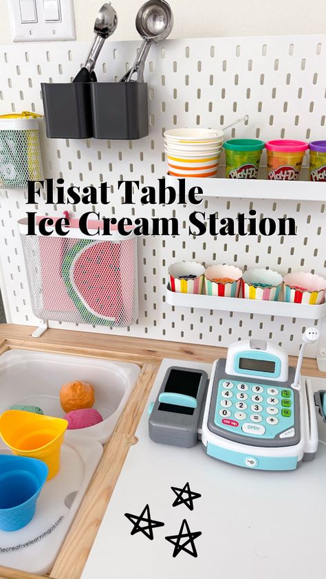 Flisat table makeover indoor summer activities for kids sensory table ideas for toddlers playdoh sensory bins flisat table activities for toddlers Homeschool Ikea, Skadis Pegboard Ideas, Sensory Table Ideas For Toddlers, Flisat Table Hack, Flisat Sensory Table Ideas, Flisat Table Ideas, Ikea Messy Play Table, Ikea Toddler Table, Ikea Table Sensory Bin