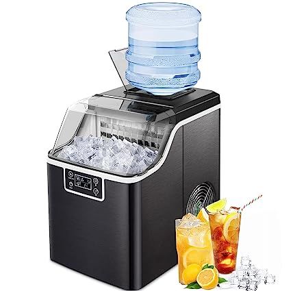 Kndko Ice Makers Countertop,45 lbs/Day, 15min One Sheet Ice, 2 Way Filling,Self Cleaning, Ice Thickness Control,24Hour Timer,Countertop Ice Maker for Home Party Outdoor RV, Stainless Steel Restaurant Bars, Countertop Ice Maker, Nugget Ice, Ice Remover, Compact Appliances, Nugget Ice Maker, Ice Sheet, Ice Maker Machine, Ice Makers