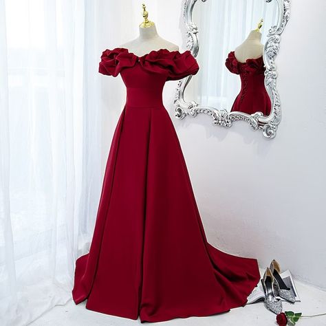 A Line Prom Dress, Prom Dress Evening, Red Prom, A Line Prom Dresses, فستان سهرة, Popular Dresses, Long A, Evening Dresses Elegant, Dress Satin