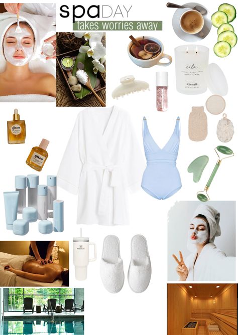 Spa outfit outfit ideas | #spa #spad Dream Spa, Spa Outfit, Face Massager Tool, Spa Girl, Dreams Spa, Spa Candle, Jade Roller, Face Massage, Massage Tools