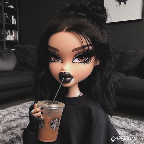 Black Bratz Doll, Alternative Aesthetic, Brat Doll, Disney Princess Artwork, Monster High Pictures, Cartoon Character Tattoos, Whatsapp Profile Picture, Doll Aesthetic, Gothic Models