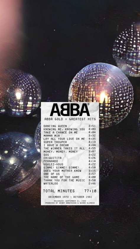 Abba Aesthetic Wallpaper Iphone, Abba Concert Aesthetic, Abba Invitation, Abba Wallpaper Iphone, Mamma Mia Wallpaper Iphone, Abba Lockscreen, Abba Birthday Party, Abba Aesthetic Wallpaper, Dancing Queen Wallpaper