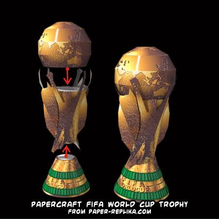 Ninjatoes' papercraft weblog: Papercraft FIFA World Cup trophy Fifa World Cup Trophy, Jules Rimet Trophy, Lego Star Trek, Diy Trophy, Football Trophies, World Cup Trophy, Word Cup, Foam Art, World Cup 2018