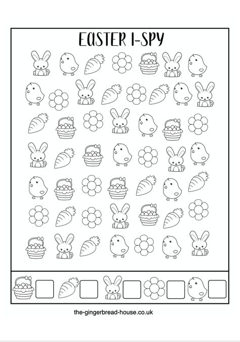 Free printable Easter i-spy activity for kids Easter Colouring Pages, Easter Crayons, Free Easter Coloring Pages, Easter Coloring Sheets, Easter Egg Coloring Pages, Easter Bunny Colouring, Easter Coloring Book, Diy Easter Gifts, Bunny Coloring Pages