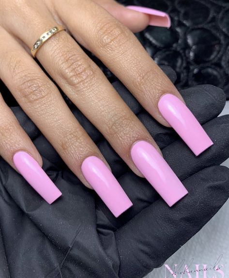 Light Pink Acrylic Nails, Bright Summer Acrylic Nails, Long Square Nails, Tapered Square Nails, Spring Acrylic Nails, Hot Pink Nails, Tapered Square, Ombre Acrylic Nails, Simple Acrylic Nails