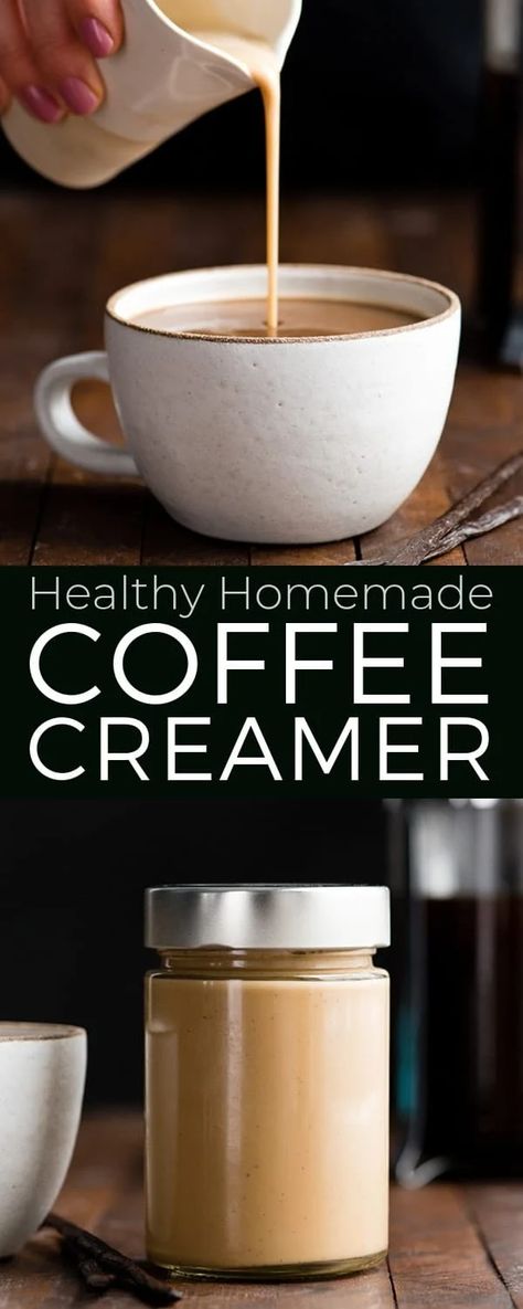 Homemade Coffee Creamer Recipe, Healthy Coffee Creamer, Dairy Free Coffee Creamer, Diy Coffee Creamer, Vanilla Coffee Creamer, Dairy Free Coffee, Homemade Coffee Creamer, Coffee Creamer Recipe, Creamer Recipe