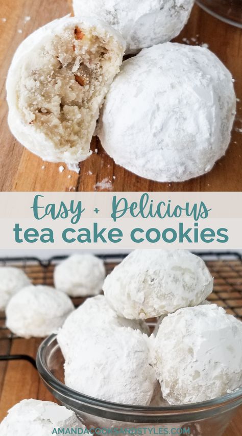 Russian Tea Cakes – Buttery and delicious Russian Tea Cakes are the perfect addition to your Christmas cookie collection or just a satisfying sweet treat anytime of year. Russian Tea Ball Cookies, Betty Crocker Russian Tea Cakes, Russian Tea Cakes Cookies, Russian Tea Cakes Recipe, Russian Teacakes, Russian Tea Cookies, Russian Tea Cakes, Assorted Cookies, Tea Cake Cookies