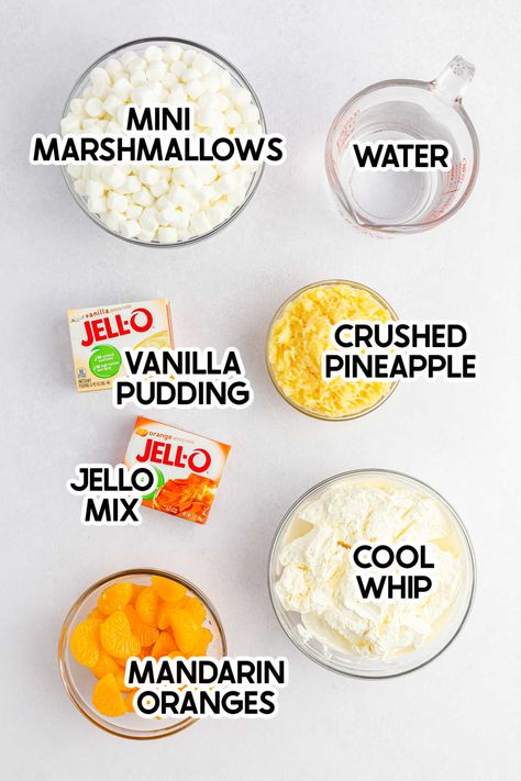 Orange Fluff Dessert, Fluff Jello Salad Recipe, Orange Fluff Jello Salad Recipe, Fluff Jello Salad, Orange Fluff Salad, Jello Fruit Salads, Orange Jello Salads, Pineapple Fluff, Pineapple Jello