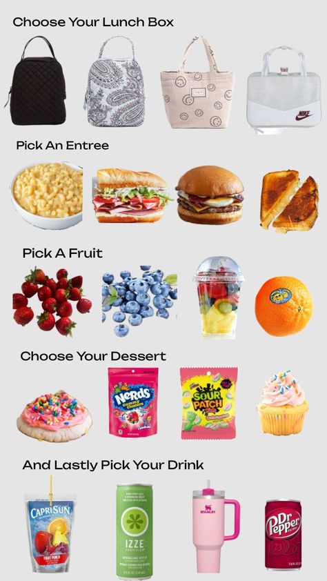 Make Your Own Lunch Make Your Own Lunch, Quick School Lunches, Homemade School Lunches, Kids Lunch Box Meals, Easy School Lunches, School Lunch Recipes, Healthy Lunch Snacks, Lost 100 Pounds, Healthy School Lunches