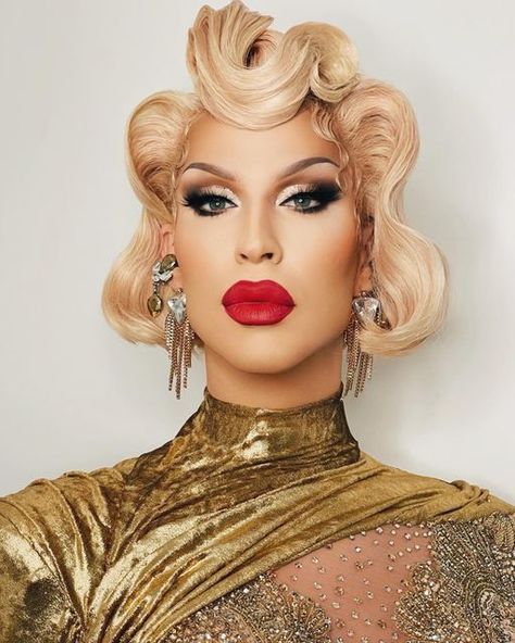 Brooke Lynn Hytes, Men Wearing Makeup, Amanda Lepore, Drag Queen Outfits, Drag Make-up, Drag Queen Makeup, High Fashion Makeup, Hollywood Hair, Drag Makeup