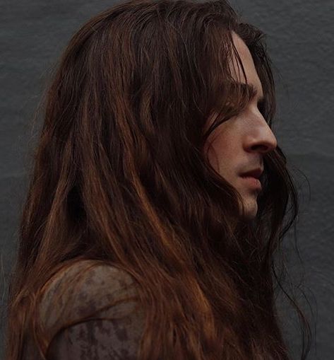 Guy Brown Hair Aesthetic, Men Long Brown Hair, Dark Boy Aesthetic, Jericho Rose, Brown Hair Men, Edward Bess, Beatiful People, Face Reference, Long Brown Hair