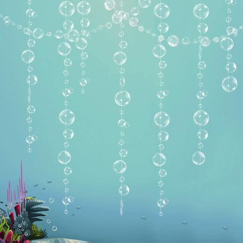 Flat Seabed White Bubble Garland Is Suitable for Little Mermaid Party Decoration. Transparent Floating Hanging Bubbles - Walmart.com Ocean Party Decorations, Mermaid Party Supplies, Backdrops Kids, Mermaid Birthday Party Decorations, Ocean Birthday, Mermaid Party Decorations, Ocean Party, Mermaid Under The Sea, Little Mermaid Birthday