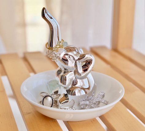 Amazon.com: PUDDING CABIN Elephant Gift for Women - Elephant Trinket Dish for Rings Earrings Organizer - Elephant Decor for Women Girls Her Friends Birthday Valentine's Day Xmas Gifts: Home & Kitchen Vanity Nightstand, Earrings Organizer, Elephant Ring Holder, Giraffe Jewelry, Elephant Ring, Elephant Jewelry, Lucky Elephant, Elephant Decor, Earring Organizer