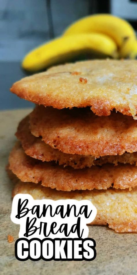 Banana Bread Cookies are a lovely way to enjoy the taste of banana bread in a cookie! Bisquick Banana Bread, Recipe For Banana Bread, Traditional Easter Desserts, Banana Cookie Recipe, Cinnamon Bread Recipe, Banana Bread Cookies, Banana Dessert Recipes, Bread Cookies, Chocolate Dishes