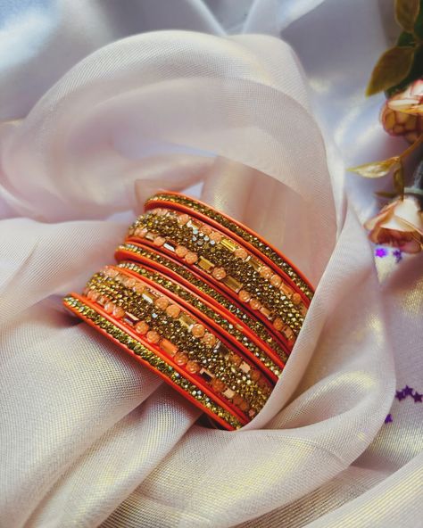 Orange lac bangles 🍊 (limited stock) (DM for oder or WhatsApp us on +91 74008 14607) . . Lac Bangles, Fashion Words, Limited Stock, Dusty Rose, Bangles, Orange, On Instagram, Quick Saves, Instagram