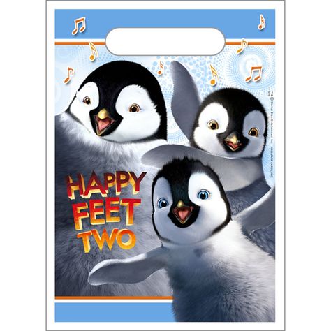 Happy Feet 2 - Treat Bags (8 count) Happy Feet Birthday Party, Captain Marvel Halloween Costume, Marvel Halloween, 1st Birthday Favors, Penguin Party, Dinosaur Party Favors, Christmas Treat Bags, Baby Boy 1st Birthday Party, Wake Ideas