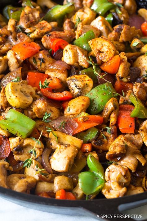 Best Croatian Chicken Mushroom Pepper Skillet Recipe Monaco Recipes, Croation Recipes, Pepper Skillet, Green Tomato Recipes, A Spicy Perspective, Chicken Mushroom, Croatian Recipes, Sauteed Chicken, Mushroom Chicken