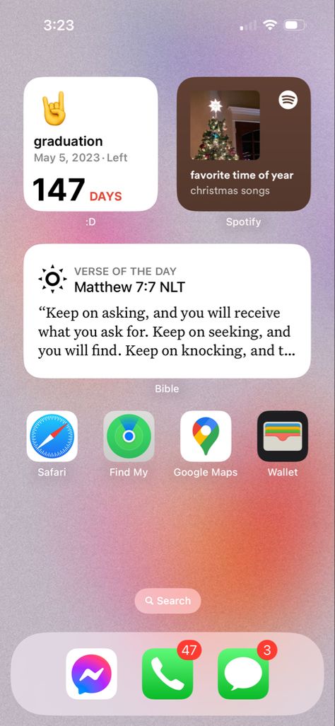 Home Screen Minimalist, Countdown Widget, Wallpaper Home Screen, Christmas Song, Home Screen, Verse Of The Day, Wallpaper Home, Google Maps, Ios