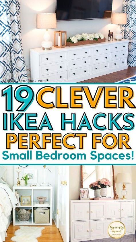 Ikea Small Spaces, Small House Organization, Ikea Storage Hacks, Small Bedroom Organization, Small Bedroom Storage, Bedroom Organization Storage, Small Space Bedroom, Ikea Hack Ideas, Small Bedrooms