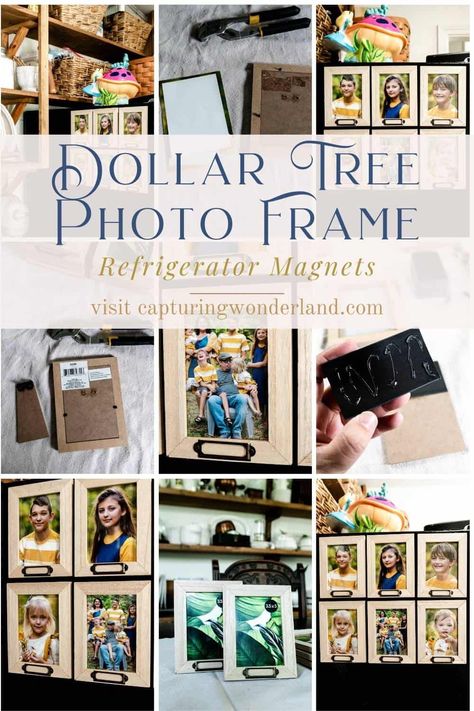 Diy Picture Magnets Fridge, Diy Magnetic Photo Frame, Magnet Picture Frames Diy, Magnetic Picture Frame Fridge, Photo Magnets Diy, Fridge Photo Magnets, Diy Projects For Adults, Diy Photo Frame, Homemade Pictures