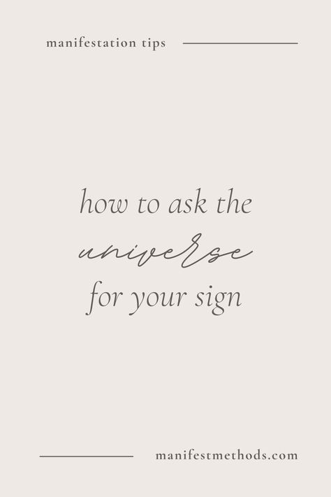 The Universe is always supporting us and trying to give us help and guidance. A good way to tune into this guidance is to know your sign from the Universe, then pay attention to when you’re being shown your sign, as this can help give you clarity and direction when you most need it. Universal Guidance | Signs From The Universe | Manifestation | Learn To Manifest | Manifestation Tips #howtomanifest #manifestmethods Ask The Universe For What You Want, Asking The Universe For A Sign, Talking To The Universe, Manifest Methods, Manifestation Stories, Universal Guidance, Universe Manifestation, Manifestation Success, Give Me A Sign