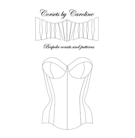 Cupped Corset Pattern, Free Corset Pattern, Cupped Corset, Steel Corset, Sewing Darts, Corset Making, Corset Sewing, Victorian Corset, Corset Sewing Pattern