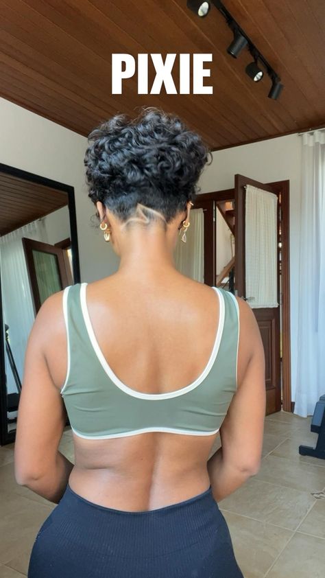 Pixie Curly Hair Shaved Side, Undercut Natural Hair, Natural Hair Mohawk, Short Crochet Braids, Big Chop Natural Hair, Coiling Natural Hair, Rachel Hair, Pixie Haircut Styles, Curly Pixie Haircuts