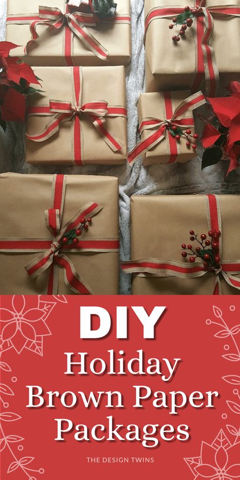 Brown paper packages tied up with string will have your holiday wrapping looking unique and impressive with these easy & fun craft ideas. Christmas Wrapping Diy, Brown Paper Wrapping, Fun Craft Ideas, Gift Wrapping Inspiration, Holiday Wrapping, Holiday Wrap, Brown Paper Packages, Christmas Projects Diy, Diy Gift Wrapping