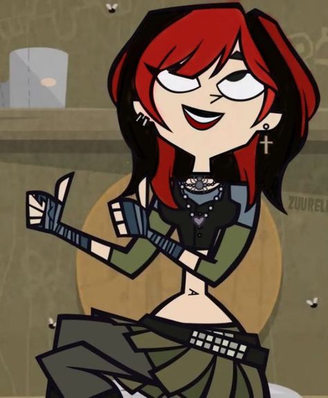 total drama island gwen red black hair icon Total Drama Island Gwen, Black Hair Icon, Red Black Hair, Characters With Red Hair, Red Hair Cartoon, Black Red Hair, Black Hair Aesthetic, Y2k Profile Picture, Female Cartoon Characters