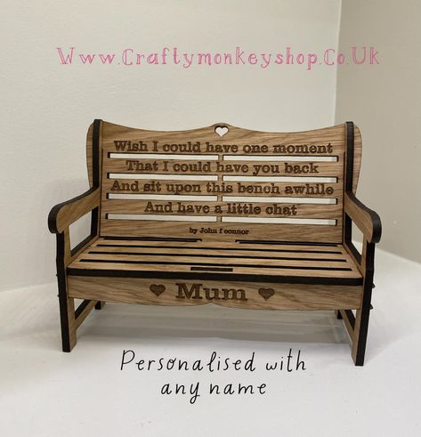 "Remember that special someone who touched your life in a way which is hard to put into words and you'll always feel them by your side with a custom memorial bench,  Perfect when you want to make sure those precious memories never fade. Poem copyright John f Connor  Measuring 16/12/9cm W H D ‼️The item PLEASE ALLOW 1 WEEK FOR YOUR ORDER TO BE DISPATCHED  PLEASE ADD ANY SPECIAL REQUESTS IN THE PERSONALISATION SECTION. PEASE NOTE THE POEM CANNOT BE CHANGED. ‼️PLEASE DOUBLE CHECK THE INFO YOU PROVI Memorial Bench Quotes, Memorial Bench Ideas, Memorial Plaque Ideas, Memorial Sayings, Memorial Decor, Garden Memorial, Memory Garden, Prayer Garden, Loved One In Heaven