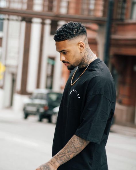 Man Haircut Fade, Black Man Haircut, Black Male Tattoos, Afro Hair Fade, Black Man Haircut Fade, Buzz Cut For Men, Hair Designs For Men, Male Tattoos, Black Men Beard Styles