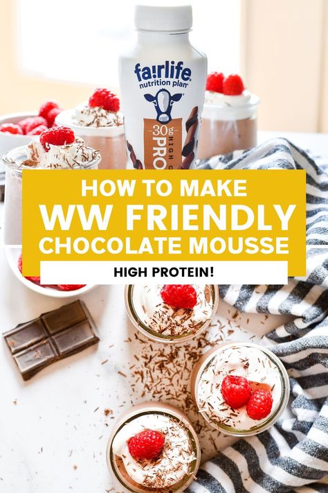 Chocolate Protein Pudding Fairlife, Chocolate Protein Pudding Recipes, Ww Protein Pudding, Fairlife Protein Dessert, Protein Pudding Fairlife, Fairlife Pudding Recipe, Chocolate Fairlife Recipes, Recipes Using Fairlife Protein Shakes, Chocolate Fairlife Protein Shake Recipe