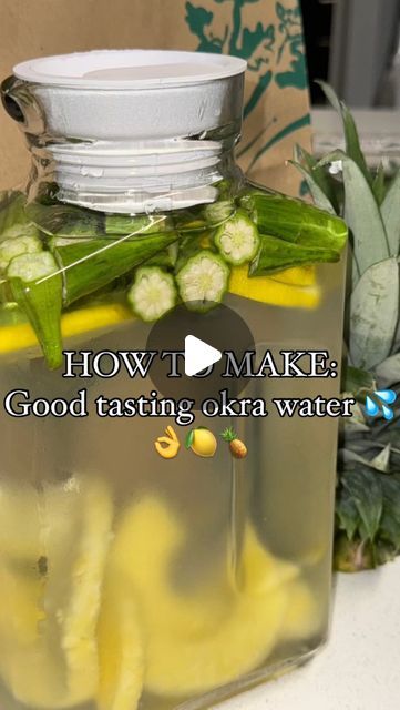 I AM HER!😤 on Instagram: "Had to see what the hype was about myself. Turns out there are many benefits to drinking okra water💦 🔸BENEFITS🔸  -Wet punani 🤣 (and sweet cause pineapple 🤭) -Helps baby slide out during delivery -Helps with blood sugar -Weight management -Boosts immune system -Fights inflammation &&& -Improves heart health  . Taste was actually 10/10 for me maybe because I filled it up with water and I can actually taste the pineapple AND the lemons (not much okra)  . Texture is also fine, just taste like thick water/juice… I personally really like it . . . . . #okrawater #preggo #pregnancydiary #pregnant #38weeks #38weekspregnant #sleepaid #energy #pregnantbelly #pregnancylife #pregolife #pregnancyhacks #explore #viral #firstbaby #thirdtrimester #thirdtrimesterproblems #mom Okra Juice Benefits, Okra And Pineapple Juice, How To Make Okra Water, Juices For Pregnant Women, Okra Water For Labor, Okra Water Recipe, Okra Juice Recipe, Okra Water Pregnancy, Okra Water Benefits