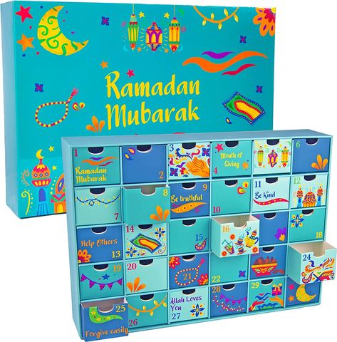 Islamic Books For Kids, Advent Calendar Boxes, Baby Memory Box, Ramadan Kids, Ramadan Activities, Baby Keepsake Box, Ramadan Crafts, Eid Gift, Decorations For Home