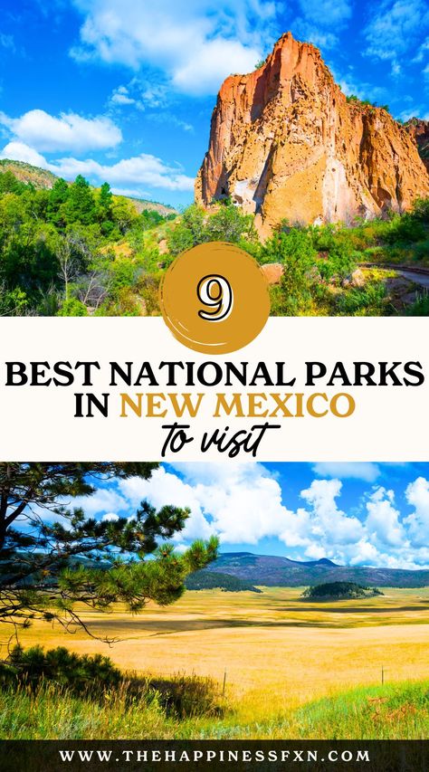 9 Best National Parks in New Mexico To Visit Gila National Forest New Mexico, Valley Of Dreams New Mexico, New Orleans In December, New Mexico National Parks, New Orleans Winter, Mexico National Parks, New Mexico Travel, White Sand Dunes, New Mexico Vacation