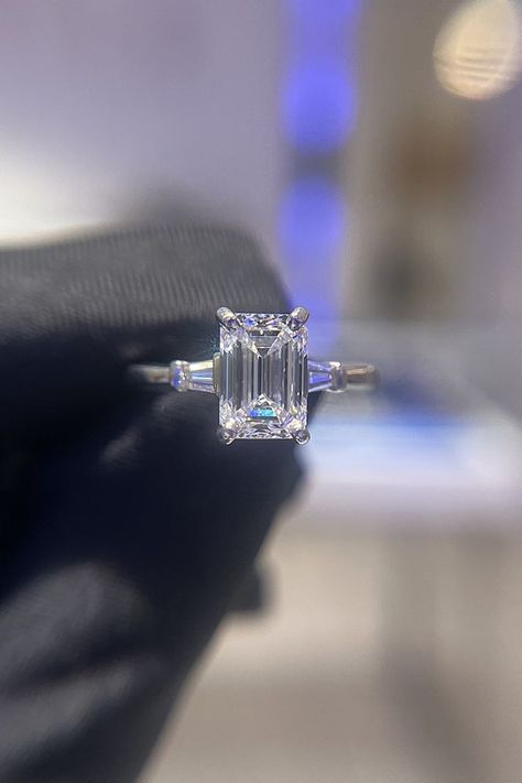 Emerald Cut With Baguettes, Emerald Cut Diamond Engagement Ring, Emerald Cut Diamond Engagement, Design Your Own Ring, Emerald Cut Diamond Ring, Emerald Cut Diamond, Blue Nile, Emerald Cut Diamonds, Baguette Diamond